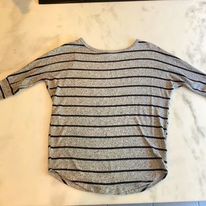 Black and gray striped shirt